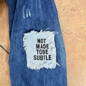 Blue Denim Jeans with Patch